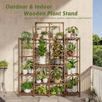 GENTINGBRO Plant Stand Indoor Outdoor 63" Tall Plant Shelf for Plants 12-Tier Large Plant Sheves for Living Room Heavy Duty Plant Rack Garden Balcony Patio Hanging Planter - Image 3