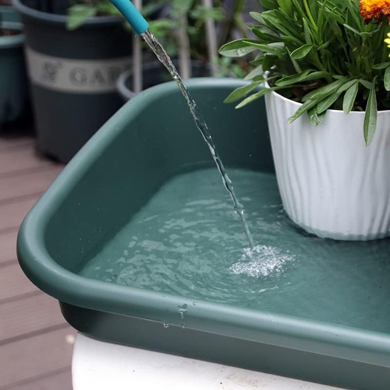 Garden Tidy Tray, Multifunctional One Piece Potting Tray for Seeding, Mixing, Growing and Pot Storage, Succulent and Cactus Soil Potting Mix Tray 23"x16.4"x4.3",Green - Image 5