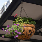 Hanging Baskets Planter for Plants, 2 Pack 14 Inch Round Metal Wire Hanging Flower Pots with Coco Coir Liner Chain, Plant Holder for Home Garden Balcony Decor - Image 6