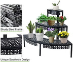 aboxoo 3-Tier Metal Plant Stand, Stair-Step Corner Shelf for Indoor/Outdoor - Image 6