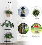 2 Tiers Hanging Metal Plant Stand Space Saving Corner Plant Holder - Image 5