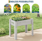 GarveeHome 34×30×18IN Elevated Raised Garden Bed, Ergonomic Fir Planter Box - Image 7