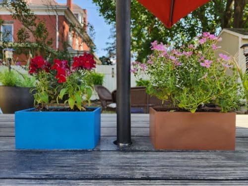 Concrete Rectangular Planter, Succulent Pot, Medium Size, Modern Decor, Gift, Wedding/Shower Favor (Brown, Without Drainage Hole) - Image 3