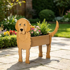 Animal PVC Flower Pot, Golden Retriever Shaped Succulent Planter Flower Holder for Garden Patio Balcony Window Sill, for Birthday Pet Lovers, 43x27cm(17x11in) - Image 2