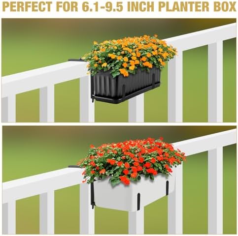 Window Box Bracket,Adjustable Planter Box Brackets,Black,4Pack - Image 5