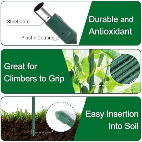 25 Pack 48 Inch Garden Stakes & Tomato Stakes for Climbing Plants - Image 5