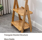 SOBIBO Ladder Shelf Bookshelf, 5-Tier Leaning Shelf, Free Standing Organizer Storage Shelves, Storage Rack Shelf for Office, Living Room, Bedroom, Natural - Image 4