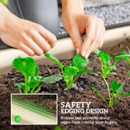 Outsunny 8' x 2' x 1' Galvanized Raised Garden Bed Kit, Cream - Image 5