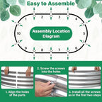 TATAANTY Galvanized Raised Garden Bed for Outdoor: 4X2X1ft Durable Metal Vegetable Plant Container Kit - Oval Planter Box for Gardening Flower Trough - Image 6