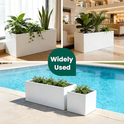 Metal Rectangular Planter 36" L x 15" W x 15" H, Galvanized Steel - Image 7