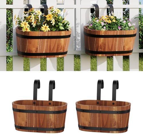 2Pack Cute Railing planter box Fence planters Window boxes planters porch by Dawnyard