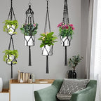 Hoteam 12 Pcs Macrame Plant Hangers Macrame Hanging Planters for Indoor Plants Handmade Boho Hanging Baskets Flower Pots Holder for Outdoor Home Wall Decor - Image 6