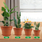 Pottiffe Plant-Pots-Planters-Indoor-Outdoor, 16 inch 4 Pack Terracotta - Image 5