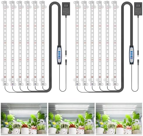 Wiaxulay 16in Grow Light Strip for Indoor Plants Seed Starting, 36W, 2 Pack by Wiaxulay