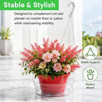 Hanging Basket Water Catcher, Hanging Basket Drip Pan with Hooks, Plastic Clear Hanging Basket Tray for Watering, Plastic Plant Saucer for Indoor Outdoor Hanging Plants Baskets (30PCS, 10in) - Image 4