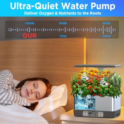 Hydroponics Growing System,Smart Indoor Herb Garden with Grow Light,8 Pods - Image 5