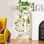 Sungmor Vintage Cast Iron 3-Tier Plant Stand, 36 Inch Tall, Antique White - Image 3