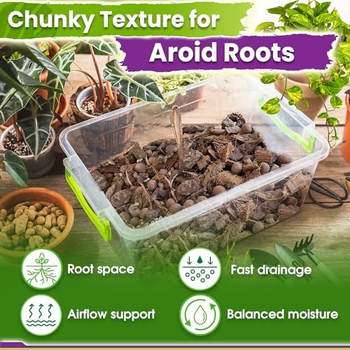 DUSPRO 8-in-1 Aroid Potting Mix, Pre-Mixed Chunky Soil, Airy Blend, 8 QT - Image 3