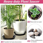 Eccliy 6 Pack Plastic Plant Saucer, Round, 14 Inch, Black - Image 6