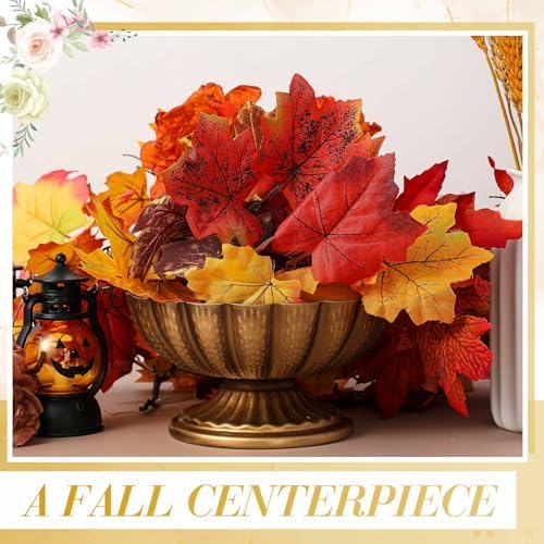 4 Pcs Metal Compote Vase, Floral Centerpiece Bowls, Gold Bronze - Image 6