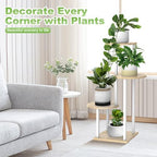 4 Tier Plant Stand Indoor Corner Tall Shelf for Multiple Plants - Image 4