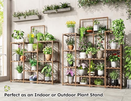 EnHomee 47.2" Outdoor Plant Stand with 8-Tier for Garden - Image 6