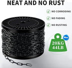 150 Ft 1/12" Black Chain for Hanging Metal Chains Fixture Decorative Chain - Image 3