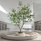 10FT Artificial Olive Tree with Realistic Leaves & Natural Trunk, Faux Silk Olive Plant in White Planter, Tall Fake Tree for Modern Home Office Living Room Entryway Corner Decor, Maintenance Free by BringNatureToYourHome%EF%BC%81