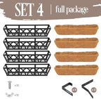 4 Pack 32IN Window Box Planter Basket w/Adjustable Brackets (S1) - Image 4