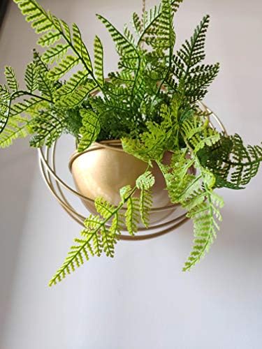 RISEON Boho Gold Metal Plant Hanger,Metal Geometric Hanging Planter, Modern Planter, Mid Century Air Plant Holder Stand, Minimalist Planter for Indoor Outdoor Home Wedding Decor (Gold) - Image 4