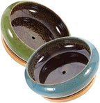 Ceramic Succulent Flower Pot Set with Saucer Vintage Glazed Planter for Indoor and Outdoor Use 2-Piece Decorative Container with Drainage Hole by Unknown