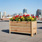 Tall Cedar Raised Garden Planter Box with Legs – Elevated Design for Comfortable Gardening, Custom Sizes for Home, Patio & Commercial Use (46" L x 16.5W x 25") - Image 6