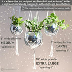 SCANDINORDICA Disco Ball Planter, Value Package, 10-inch Silver - Image 5
