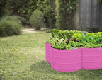 Plant & Plot Galvanized Raised Garden Beds Outdoor // 3×3×1 ft Planter Raised Beds for Gardening, Vegetables, Flowers // Large Metal Garden Box (Pink) // Patented Tool-Free Design - Image 4