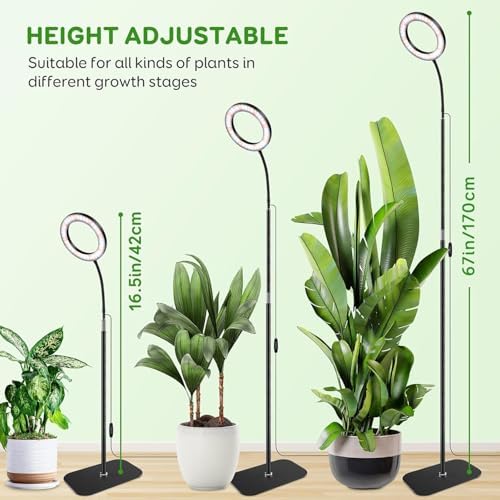 Full Spectrum 68" Floor Grow Lights for Indoor Plants with Base - Image 2