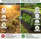1PC Pop Up Mesh Plant Cover for Raised Bed, Foldable Garden Bed Shade Cover（45 x 22 x 18 in）- 50% Sunblock Mesh Cover with Zipper Door & 8 Stakes for Vegetables Seedlings Herbs(Black) - Image 5