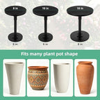 Plant Stand, Plant Risers for Inside Pots, Adjustable 12-21" with 3 Interchangeable Bases 6" 8" 10" - Metal Lifter for Tall Square Round Tapered Pots, Pot Filler Insert for Indoor Outdoor Garden, 2 PCS - Image 4