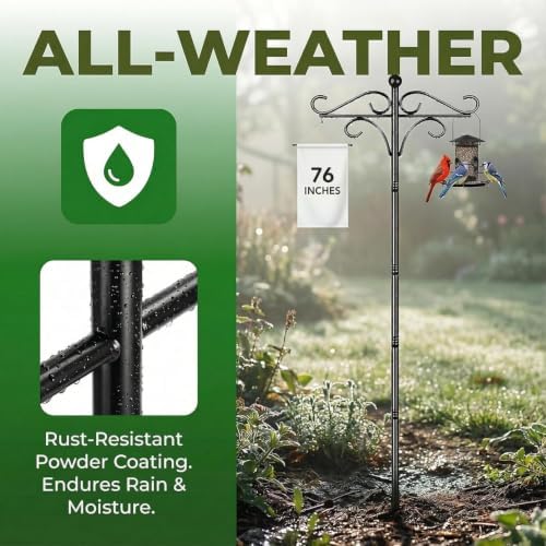 2 Pack 76" Double Shepherds Hooks for Outdoor - Image 4