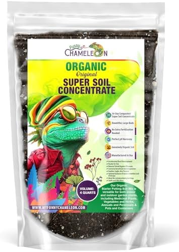 Organic Original Super Soil Concentrate with Mycorrhizae – Living Soil Boosts Roots & Buds for Seeds & Clones - Indoor & Outdoor Growing - Mix 1:4 with Topsoil Potting Soil(4 quarts) by GARDENWISE