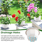 Roshtia 50 Pack 5.1 Inch Plastic Hanging Plant Pots with Hooks, Gray White - Image 6