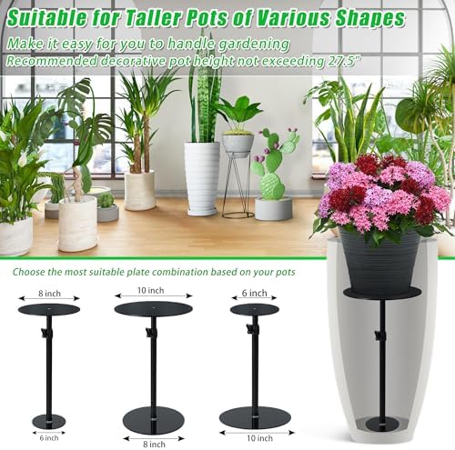 Adjustable Plant Risers for Inside Pots, Metal Planter Insert, with 3 Board - Image 3