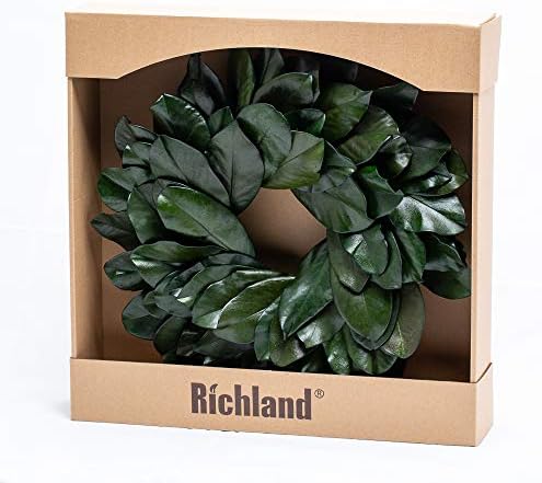 Richland Preserved Magnolia Wreath 17" Home Wedding Rustic Decor - Image 2
