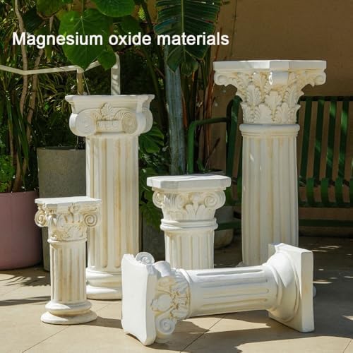 Magnesium Oxide Greek Column Pedestal, Roman Style Pillar (40cm-15.7in) - Image 3