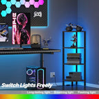 TUTOTAK Corner Shelf, 4-Tier Corner Bookshelf for Small Space - Image 3