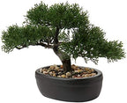 Artificial Bonsai Tree Juniper Faux Plants Indoor Small Fake Plants Decor with Ceramic Pots for Home Table Office Desk Bathroom Shelf Bedroom Living Room Farmhouse Decorations by Briful