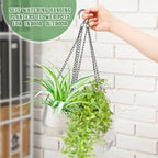 4 Pcs 6.5'' 4.5'' Hanging Self Watering Pot for Indoor Plant, Grey, Clear - Image 3