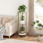 3 Tier Plant Stand Indoor Corner Tall Round Shape Plant Shelf - Image 2