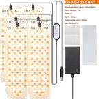 Grow Light,Ultra-Thin Panel Grow Lights for Indoor Plants,474LEDs Full Spectrum Grow Lights for Under Cabinet Plant, Grow Lamp with 3/9/12H Timer,10 Dimmable Levels for Plants Growing (6pcs) - Image 5