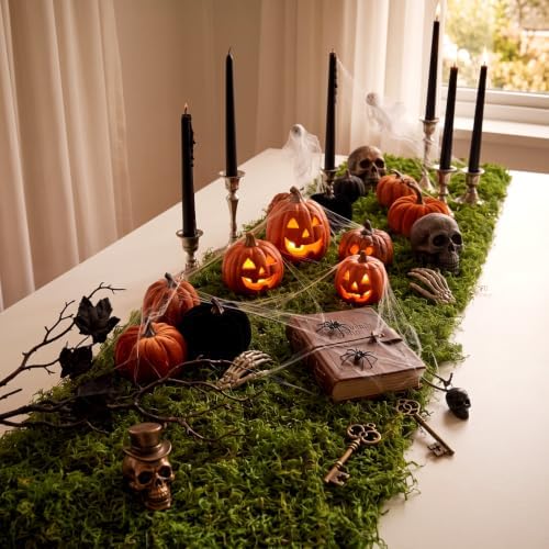 2 Artificial Moss Table Runner Halloween Enchanted Party Decor, Green - Image 4