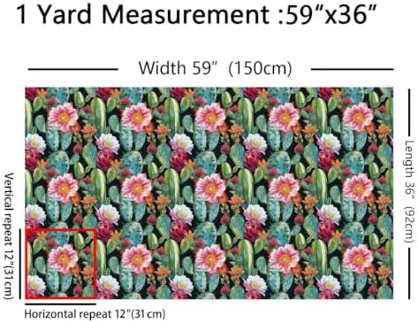 Cactus Fabric by The Yard, Floral Upholstery, Tropical Hawaiian Plant - Image 5